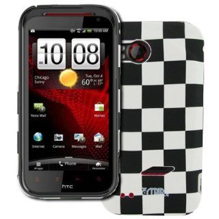 EMPIRE Verizon HTC Rezound Black and White Checkered Stealth Rubberized Design Hard Case Cover [EMPIRE Packaging] Cell Phones & Accessories