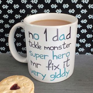 number one dad personalised mug by that lovely shop