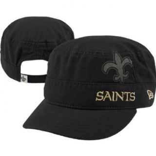 NFL New Orleans Saints Goal 2 Go Women's Military Cap, Black, One Size Fits All  Sports Fan Baseball Caps  Clothing