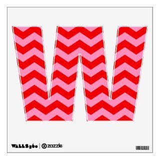 Pink and Red Chevron Pattern Room Sticker