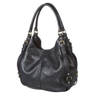 Merona® Zip Closure Large Hobo Handbag   Black