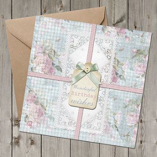 petticoat tree 'birthday wishes' card by lucy ledger designs