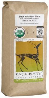 BackCountry Coffee Roasters Organic Buck Mountain Blend, 16 Ounce Bags (Pack of 2)  Ground Coffee  Grocery & Gourmet Food