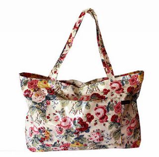 weekend bag oilcloth ida print by love lammie