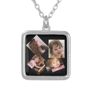 Four Photo Collage Template Pendant