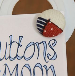 beach huts personalised lampshade by buttons & moon