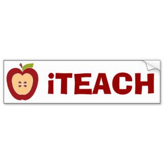 Teacher's Apple Bumper Sticker
