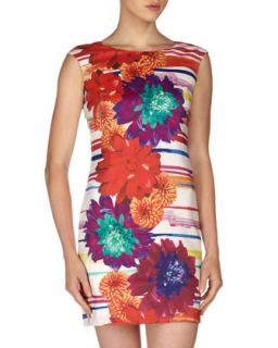 Floral Print Keyhole Dress
