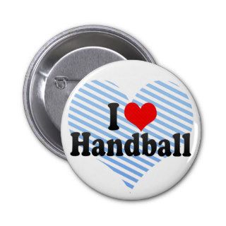 I Love Handball Button