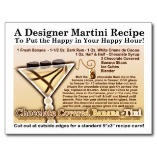Chocolate Covered Banana Martini Recipe Postcard