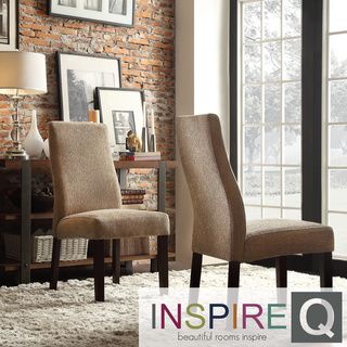 INSPIRE Q Marcey Tan Chenille Wave Back Dining Chair (Set of 2) INSPIRE Q Dining Chairs