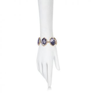 Studio Barse Purple Mexican Opal "Dynasty" Bronze 8 1/2" Reversible Bracelet