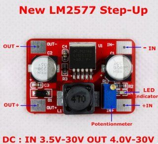 SMAKN New Dc dc Lm2577 Adjustable Step up Power Supply Module Input 3.5 30v to Output 4 30v(adjustable) Electronics