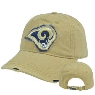 NFL St. Louis Rams Torn up Distressed Garment Wash Sun Buckle Ripped Hat Cap  Sports Fan Baseball Caps  Sports & Outdoors