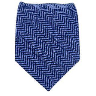 Navy and Light Blue Wool Herringbone 3" Tie at  Men�s Clothing store