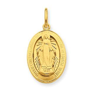 Sterling Silver & 24k Gold  Plated Miraculous Medal Pendants Jewelry