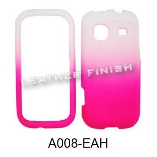 ACCESSORY HARD RUBBERIZED CASE COVER FOR SAMSUNG M520 TWO TONES WHITE HOT PINK Cell Phones & Accessories