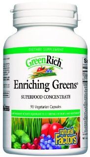 Natural Factors Greenrich Enriching Greens Veg Capsules, 90 Count Health & Personal Care