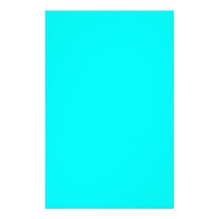 Aqua Cyan Neon Teal Stationery