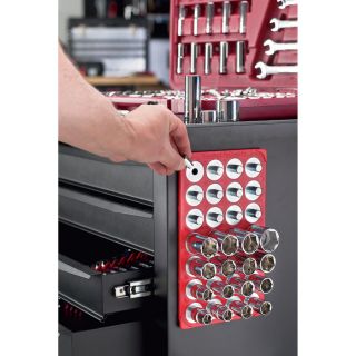 Triton Products Magnetic Socket Caddy with Power Pegs — 1/4In. Drive, 29-Pc. Set, Model# 72421  Socket Holders