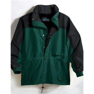 Premium Quality Men's 100% Toughlan Nylon Parka Climax Jacket   Forest Green/Black Clothing