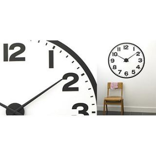 working station clock wall sticker by brume