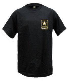 US Army United States Small Logo T Shirt   Black, M Clothing
