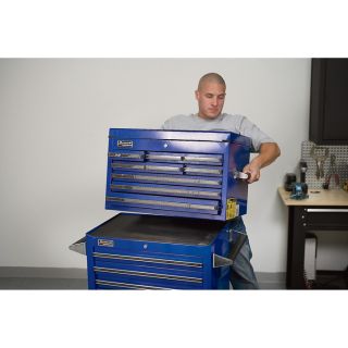Homak Pro 27in. 9-Drawer Top Tool Chest — Blue, 26in.W x 17 1/2in.D x 17in.H, Model# BL02027901  Tool Chests