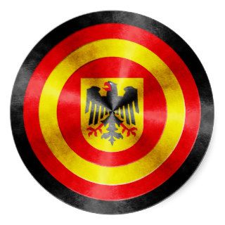Captain Germany Hero Shield Round Sticker