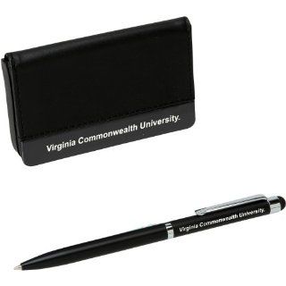 VCU Rams Leather Cardholder with Stylus Pen Set Sports & Outdoors