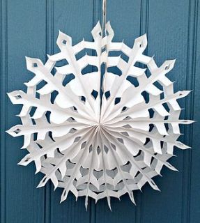 snowflake paper decoration stellar design lge by petra boase