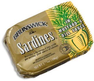 Bumble Bee Foods Brunswick Sardines In Mustard, 3.75 Ounce Cans (Pack of 25)  Sardines Seafood  Grocery & Gourmet Food