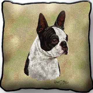 Boston Terrier Black Pil Case 2351 E   Throw Pillow Covers