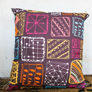 doodle squares cushion cover by rachael taylor