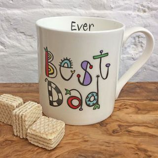 best dad ever china mug by mary fellows