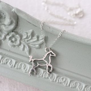 pony sterling silver charm necklace by magpie living