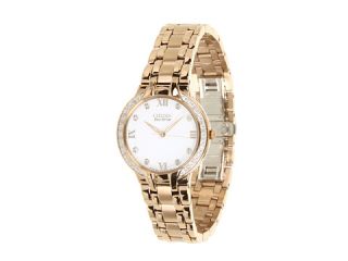 Citizen Watches Em0123 50a Eco Drive Bella Diamond Accented Watch Rose Gold Tone Stainless