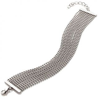 Stately Steel Multistrand Bead Chain 7 1/4" Bracelet