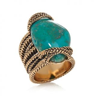 Studio Barse "Rapt" Bronze Wrapped Freeform Gemstone Ring