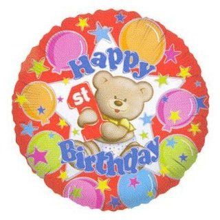 "Happy 1st Birthday" 18" Mylar Balloons (Pack of 4)   Childrens Party Balloons