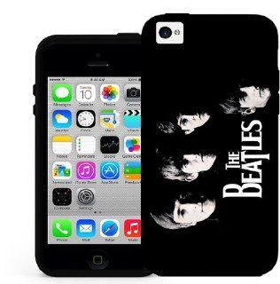 The Beatles Music 2 Piece Dual layer High Impact Black Silicone Cover Case For iPhone (4 4s) Cell Phones & Accessories