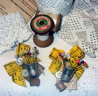 vintage sewing brooch by sharon joy