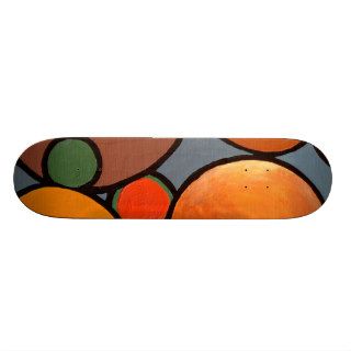 Great Balls of Color Abstract Acrylic Painting Skateboard