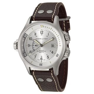 Hamilton Men's 'Khaki Navy' Stainless Steel Swiss Automatic Watch Hamilton Men's Hamilton Watches