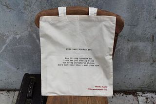 'will flirt for gin' tote bag by mardy mabel