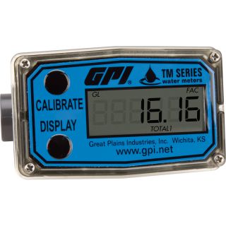 GPI Electronic Water Meter — 1/2in., Model# TM050-N  Digital Meters