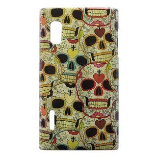 Casea Packing Skull and Heart Hard Case Cover For LG Optimus L5 E610 E612 Cell Phones & Accessories