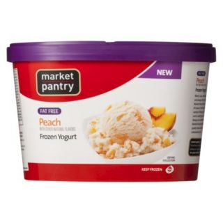 Market Pantry Fat Free Peach Frozen Yogurt 1.5 qt.
