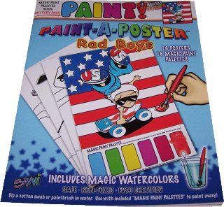 "Paint A Poster" Paint with Water Coloring Book   Rad Boys Toys & Games