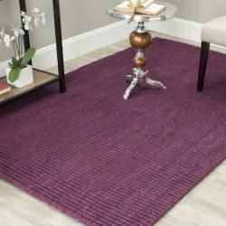 Hand woven Weaves Purple Fine Sisal Rug (26 X 4)